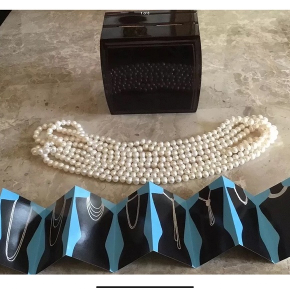 NEW MACY’S 100” 7-8mm Cultured Pearl Necklace
